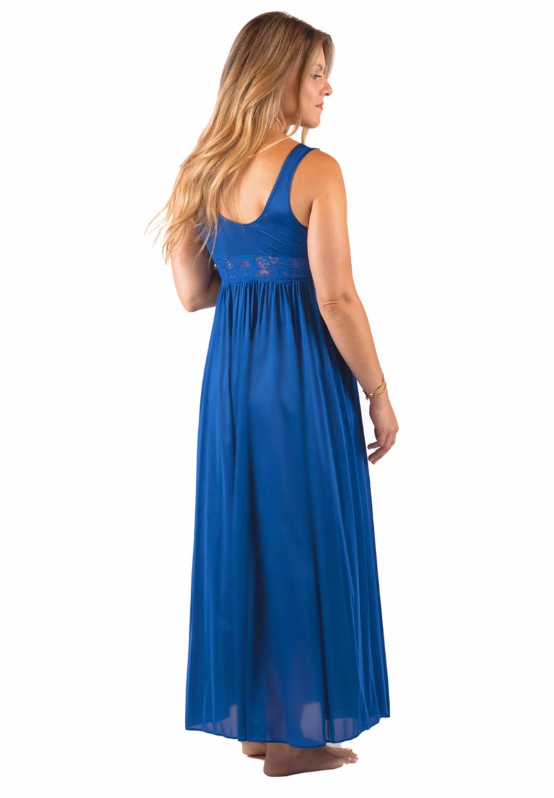 Shadowline Silhouette Gown and Peignoir Set (51737), Peri Frost, 1X - Image 4
