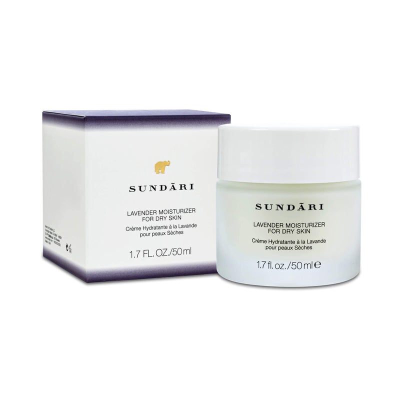 SUNDARI Lavender Moisturizer, 1.7 Fl Oz, Hydrating Cream with Essential Oils & Botanical Extracts, Soothes and Nourishes, Lifts & Firms, For Dry Skin - Image 4