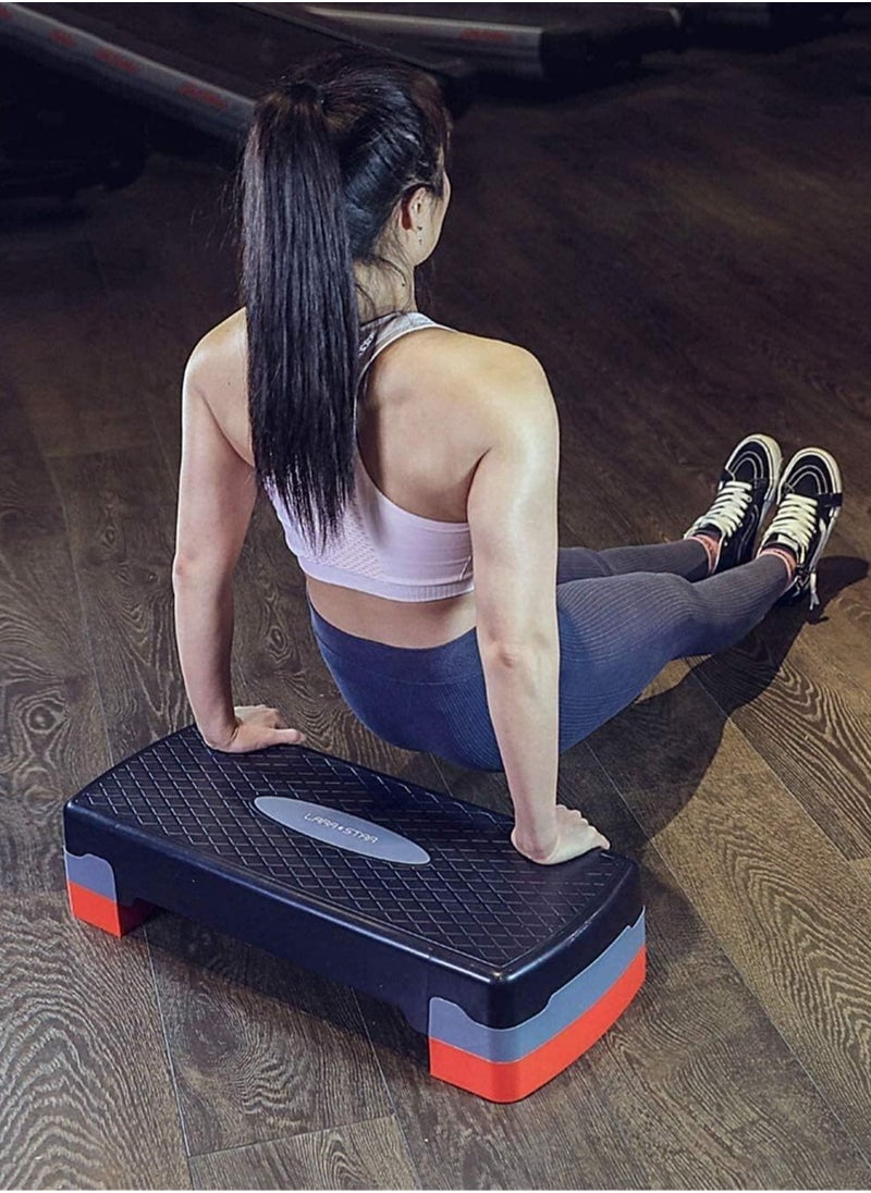 KUYING Aerobics step deck, adjustable fitness workout step deck for trainers with Risers, 3 level height adjustable for home gyms and offices  - Image 4