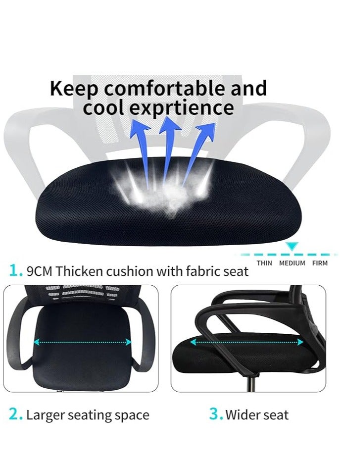 Office Chair Ergonomic Desk Chair Mesh Computer Chair with Lumbar Support Armrest Rolling Swivel Adjustable Task Chair Black - Image 3