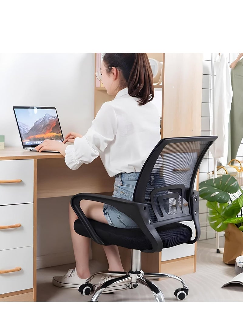 Office Chair Ergonomic Desk Chair Mesh Computer Chair with Lumbar Support Armrest Rolling Swivel Adjustable Task Chair Black - Image 2