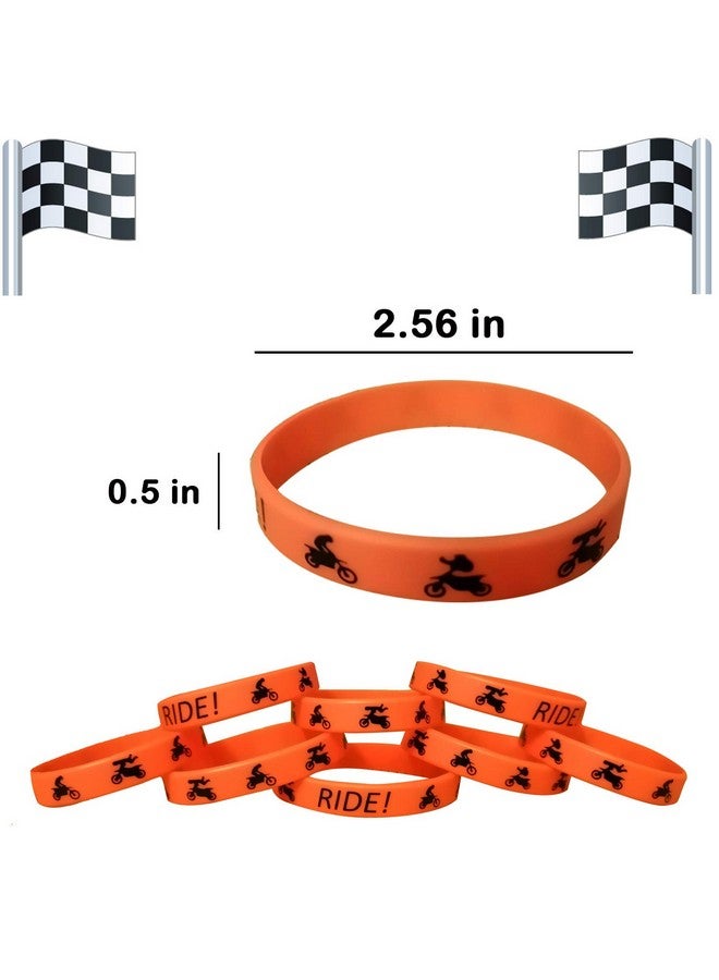 CupaPlay 24PCS Dirt Bike Party Favors Rubber Bracelets - Motocross Game Party Supplies Gifts/Prize/Goodie Bag Stuffers Slicone Wristbands - Image 3