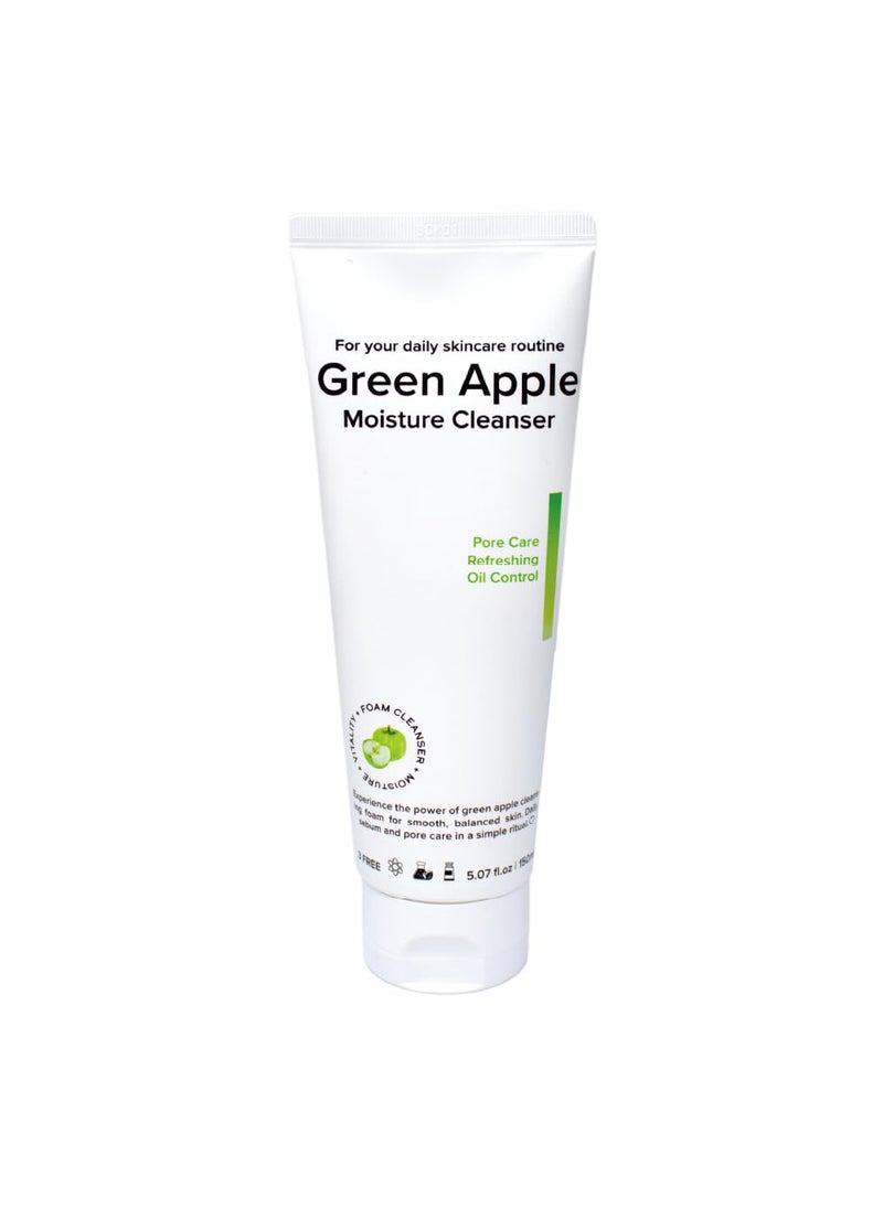 Naisture - Foaming Facial Cleanser for Daily Face Wash Skincare with Hyaluronic Acid Green Apple Moisture Cleanser 507floz 150ml - Image 1