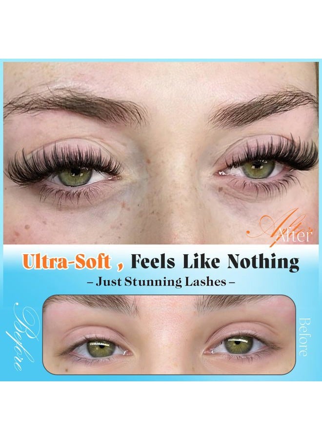 Newcally Eyelash Clusters Volume Lash Clusters Manga Spike Individual Lashes D-curly Wispy DIY Lash Extension 10-18MM Cluster Eyelash Extensions by Newcally - Image 4