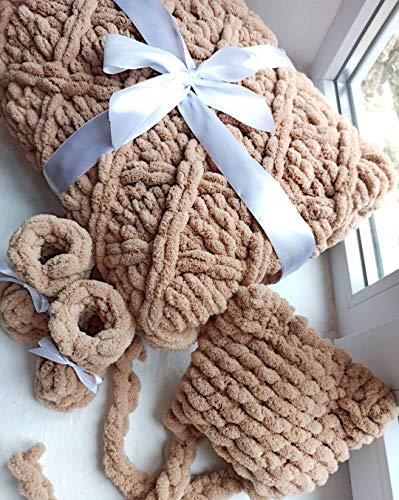 ALIZE 4 skn/Ball Alize Puffy Baby Big Loop Blanket Yarn 100% Micropolyester Soft Yarn 400gr 39.3 yds (19- Light Turquoise) - Image 4