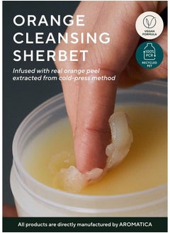 AROMATICA Orange Cleansing Sherbet 150g - Makeup Removing Balm - Melts Away Stubborn Impurities  - Image 2