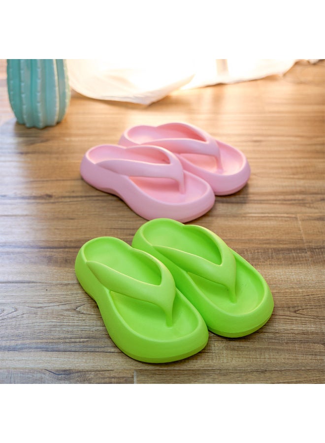 Hi-style Eva Thick-soled Flip-flops For Women's Summer Outer Wear, Versatile And Fashionable Waterproof And Non-slip Beach Shoes - Image 2