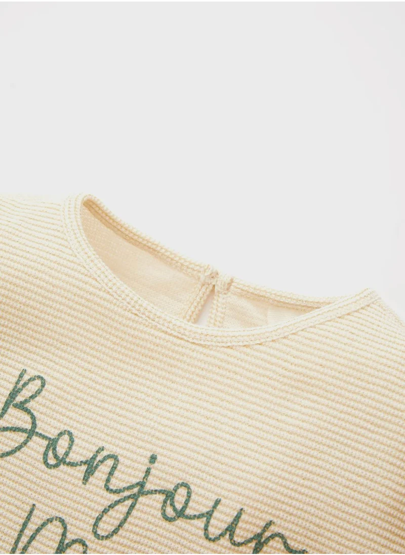 DeFacto Regular Fit Slogan Short Sleeve T-Shirt