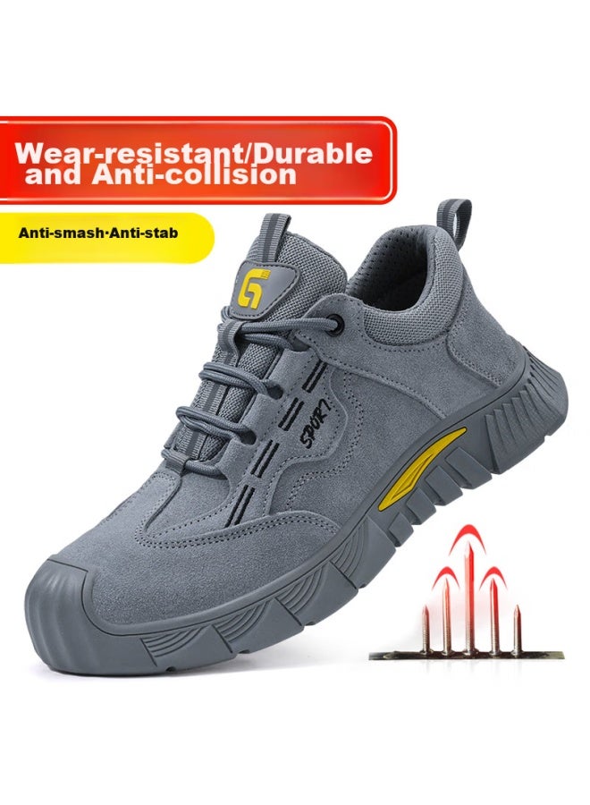 JUNBU Junbu Safety Shoes For Men With Steel Toe Cap, Anti-smashing, Anti-puncture, Wear-resistant, Lightweight, Comfortable, Work Safety Construction Site Functional Shoes 0266 Size 41 - Image 3