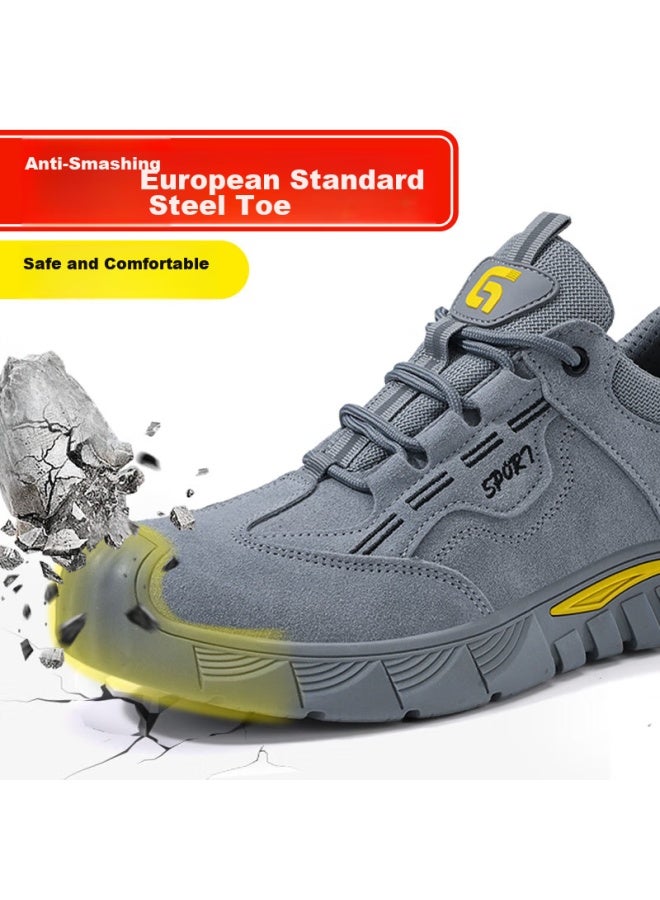 JUNBU Junbu Safety Shoes For Men With Steel Toe Cap, Anti-smashing, Anti-puncture, Wear-resistant, Lightweight, Comfortable, Work Safety Construction Site Functional Shoes 0266 Size 41 - Image 2