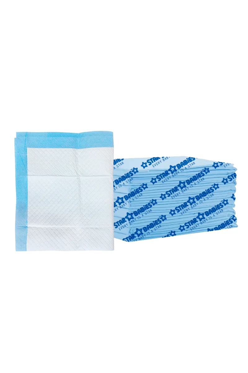 ستار بيبيز Star Babies Disposable Changing mat Large (45 x 60cm) Pack of 15 - Blue