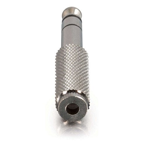 C2G/ Cables To Go 40639 1/4 Inch Stereo Male to 3.5mm Stereo Female Adapter, TAA Compliant, Silver - Image 3