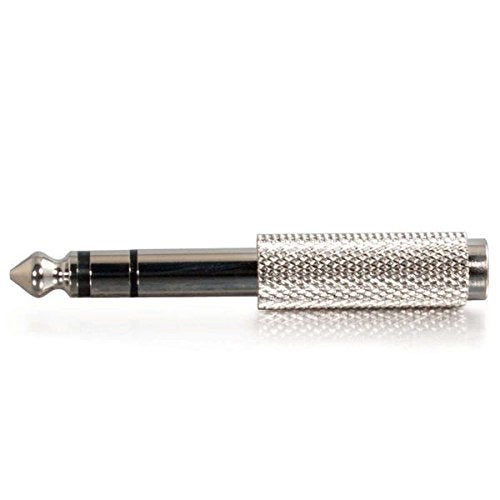 C2G/ Cables To Go 40639 1/4 Inch Stereo Male to 3.5mm Stereo Female Adapter, TAA Compliant, Silver - Image 4