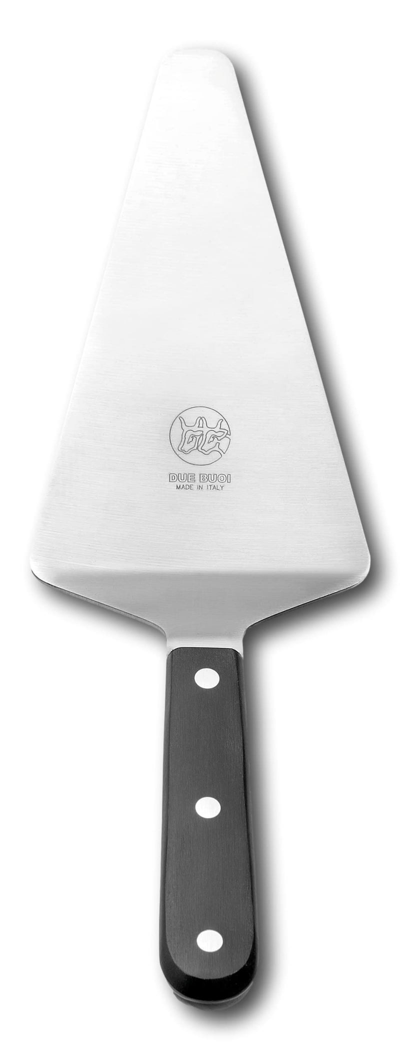 DUE BUOI Triangular Spatula Pie Server Blade dimension 400 x 630 Hardened stainless steel Professional quality restaurant Kitchen bbq grill pastry Full Tang Triple Riveted ICQ Approved