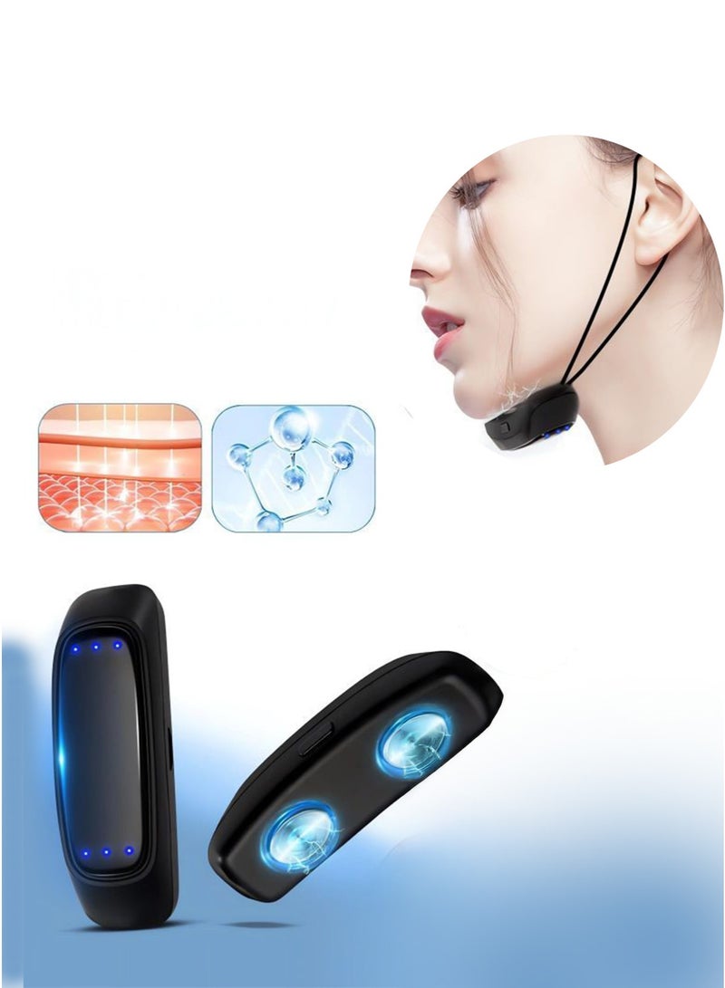 Smart Snoring Stopper Anti Snoring Device Throat Pulse Electric Snoring Corrector AI Smart Chip Pulse Technology Intelligent Intervention ABS 304 Stainless Steel Elastic Strap Ergonomic Comfortable Wear Lightweight Easy Use Black Color - Image 1