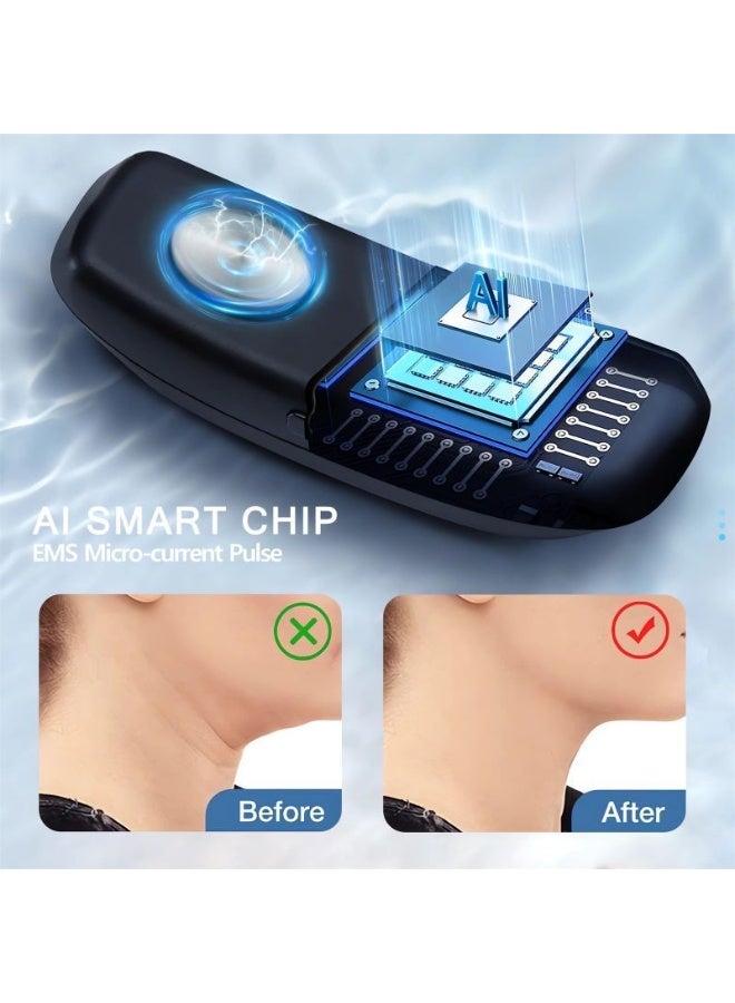 Smart Snoring Stopper Anti Snoring Device Throat Pulse Electric Snoring Corrector AI Smart Chip Pulse Technology Intelligent Intervention ABS 304 Stainless Steel Elastic Strap Ergonomic Comfortable Wear Lightweight Easy Use Black Color - Image 5