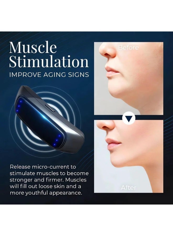 Smart Snoring Stopper Anti Snoring Device Throat Pulse Electric Snoring Corrector AI Smart Chip Pulse Technology Intelligent Intervention ABS 304 Stainless Steel Elastic Strap Ergonomic Comfortable Wear Lightweight Easy Use Black Color - Image 2