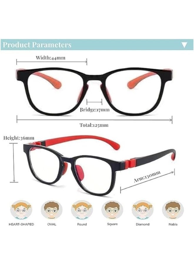 RATSAW Anti Blue Light Blocking Glasses Kids Anti Glare Eyestrain UV TV Phone Children Silicone Safety Eyewear for 3-12 year Boys Girls - Image 5
