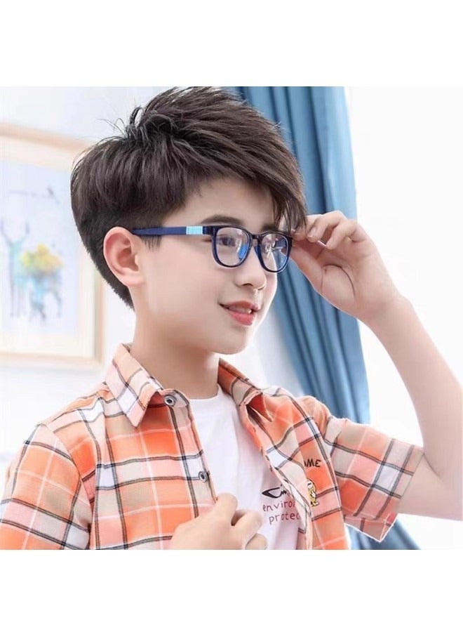 Anti Blue Light Blocking Glasses Kids Anti Glare Eyestrain UV TV Phone Children Silicone Safety Eyewear for 3-12 year Boys Girls