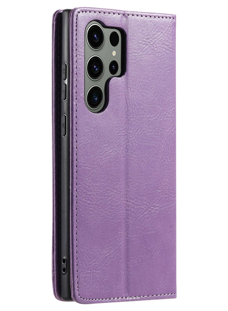 Suteni Flip Cover Card Slots Leather Phone Case for Samsung - Image 2
