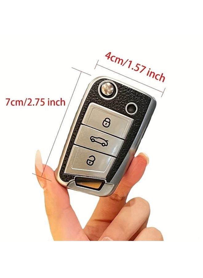 حافظة مفتاح سيارة TPU خضراء لـ VW Golf 7 Audi Passat Kia Sportage - Image 2
