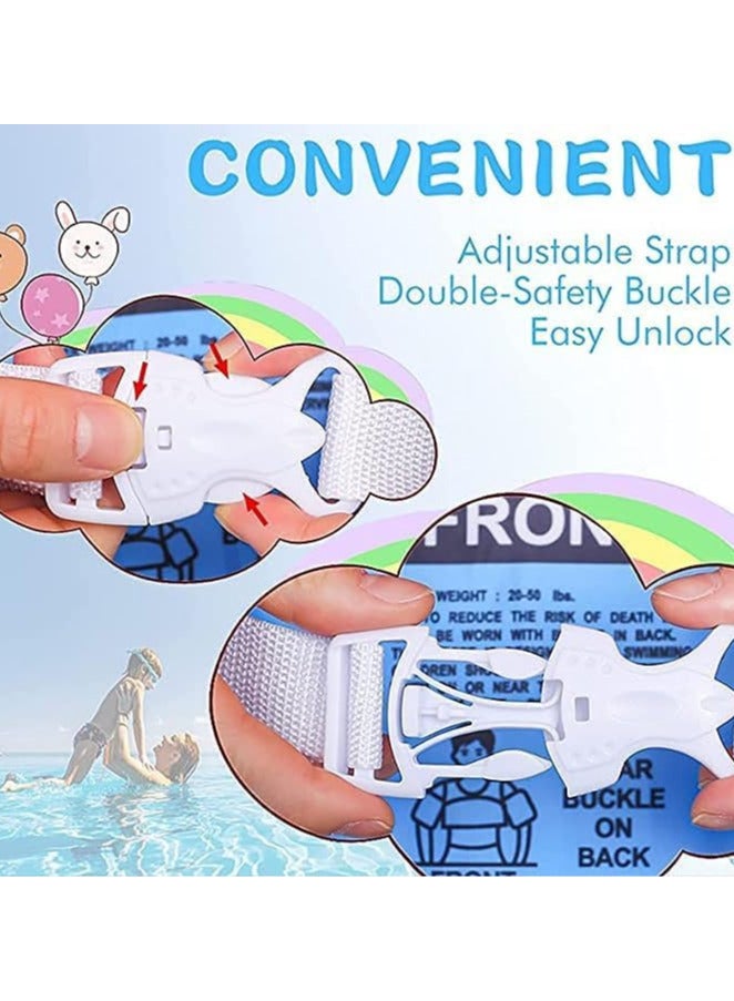 AUTOYSUR Toddler Swim Vest for Kids, Cartoon Swimming Water Wings Pool Float Vests Sleeves Shoulder Straps Arm Band Swim Arm Floaties 13-30lbs - Image 4