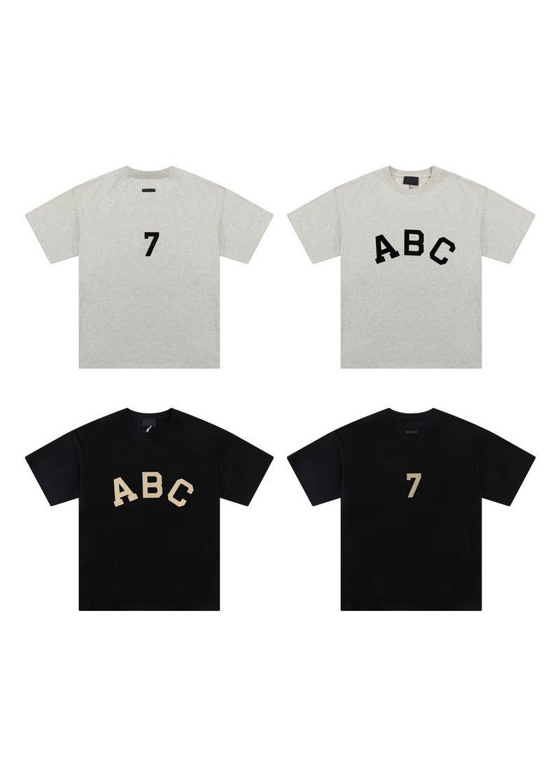 Generic - FOG Mainline Letter Print Loose Teen T-Shirt Grey - Image 1