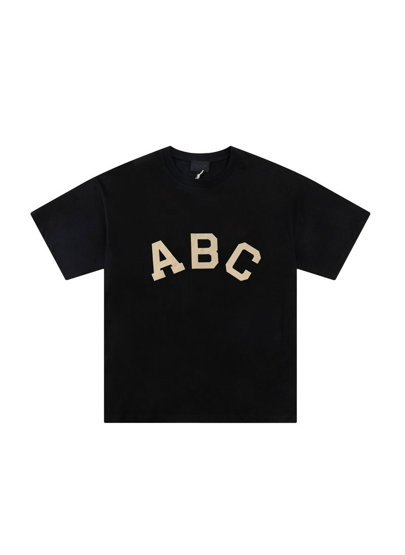 Generic - FOG Mainline Letter Print Loose Teen T-Shirt Grey - Image 1