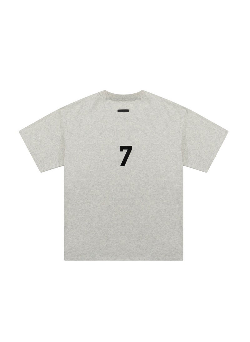 Generic - FOG Mainline Letter Print Loose Teen T-Shirt Grey - Image 1