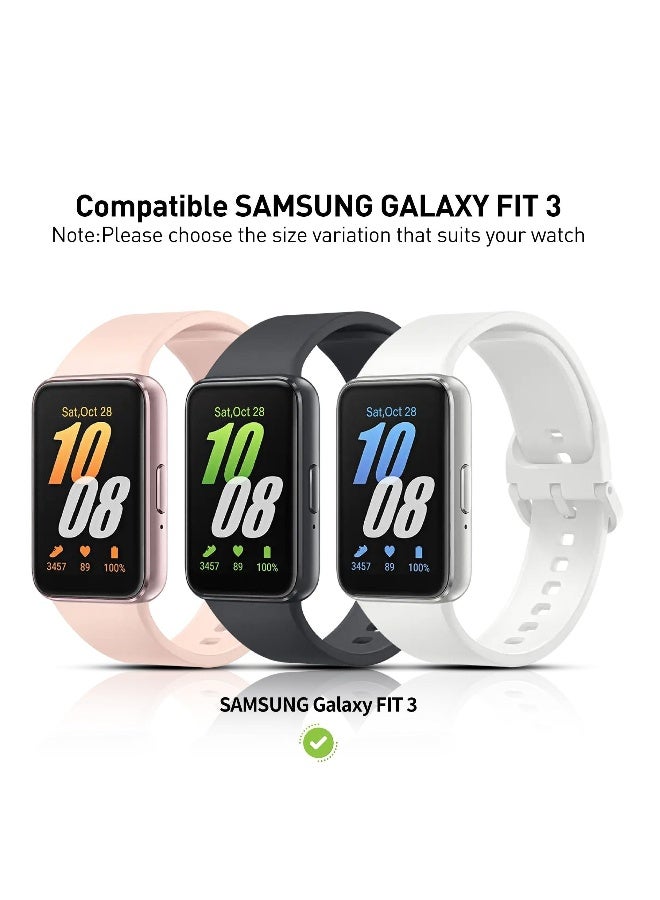 Screen Protector Case for Samsung Galaxy Fit3, 2 Pack Ultra-Thin Full-Coverage Around Protective Tempered Glass Film, Screen Protector Cover for Galaxy Fit3 (SM-R390), Black and White - Image 1