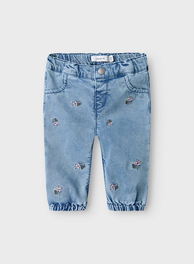 NAME IT NAME IT Baby Girls Rose Shaped Jeans  - Image 2