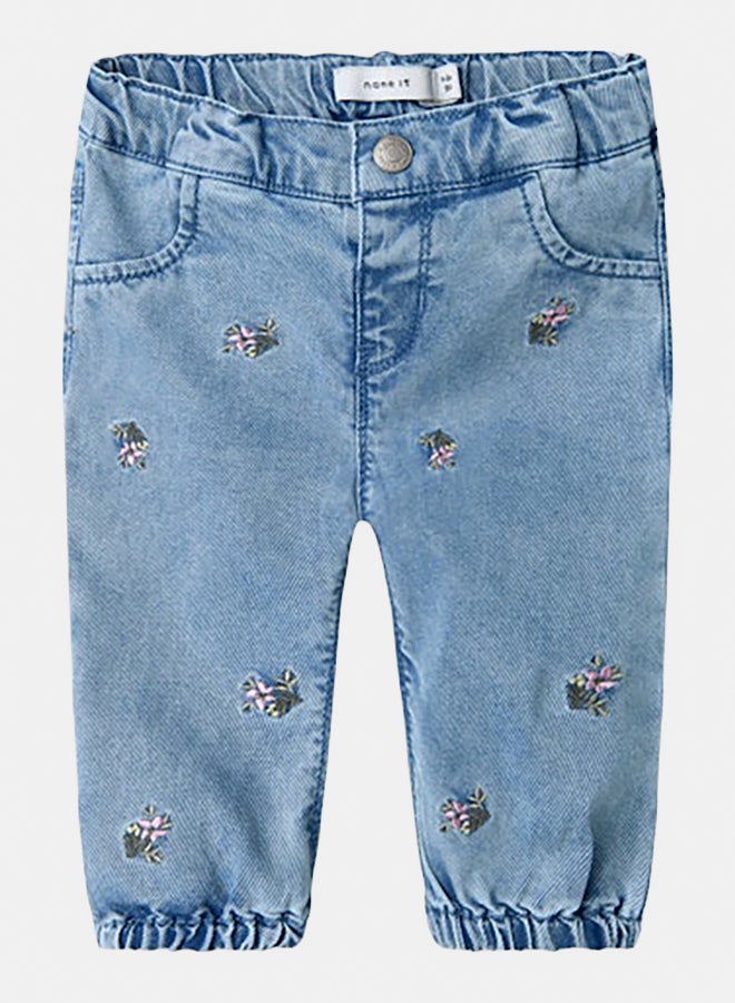 NAME IT NAME IT Baby Girls Rose Shaped Jeans  - Image 1