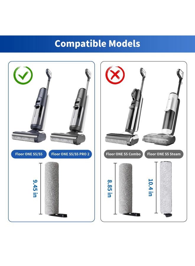 BYOFI Floor One S5 Replacement Parts for Tineco Floor ONE S5/Floor One S5 Pro Smart Cordless Wet Dry Vacuum Cleaner,Tineco Accessories inclue 3 HEPA Filters & 3 Brush Rollers - Image 2