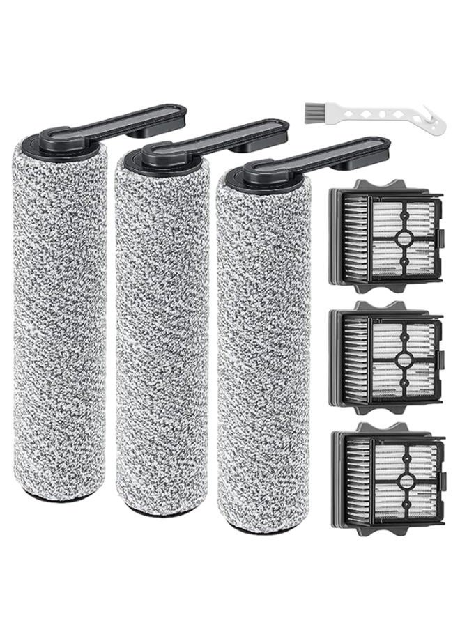 BYOFI Floor One S5 Replacement Parts for Tineco Floor ONE S5/Floor One S5 Pro Smart Cordless Wet Dry Vacuum Cleaner,Tineco Accessories inclue 3 HEPA Filters & 3 Brush Rollers - Image 1
