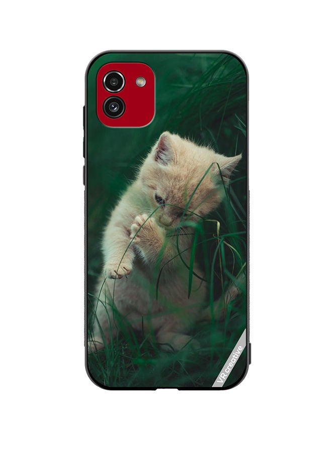 VR CREATIVE Protective Case Cover For Samsung Galaxy A03 Playing Kitten Design Multicolour - Image 1