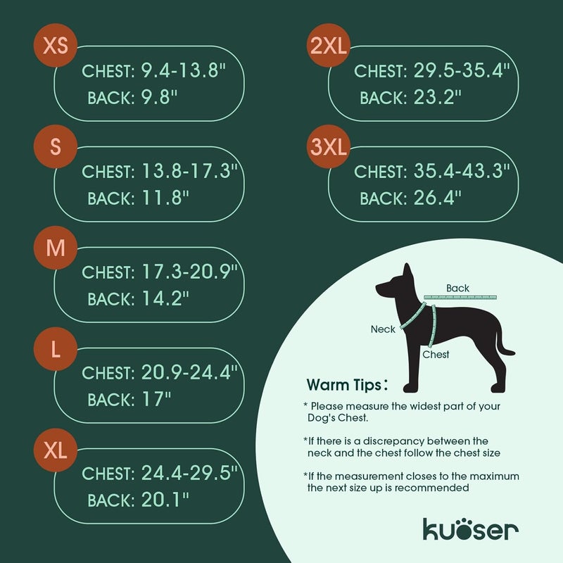 Kuoser Reversible Winter Coat, British Style Jacket for Medium and Large Dogs - Warm Windproof Puppy Cold Weather Clothes Vest, Red L - Image 2