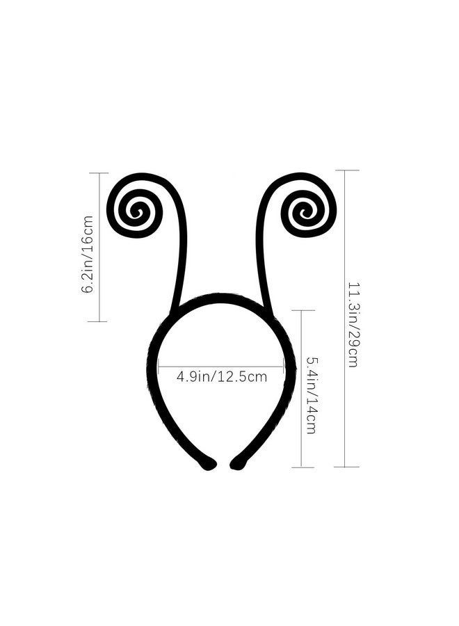 AIEX 2Pcs Butterfly Antenna Headband Butterfly Bug Hair Band Halloween Costume Party Supplies (Black) - Image 2
