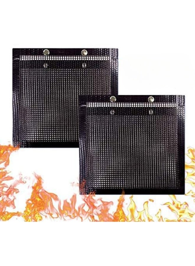 حقيبة شواء شبكية خارجية - حقيبة طهي قابلة لإعادة الاستخدام مصنوعة من مادة PTFE غير لاصقة، مقاومة للحرارة، سهلة التنظيف، مناسبة للنزهات والفرن والشواء، مقاس 24×16 سم - Image 1