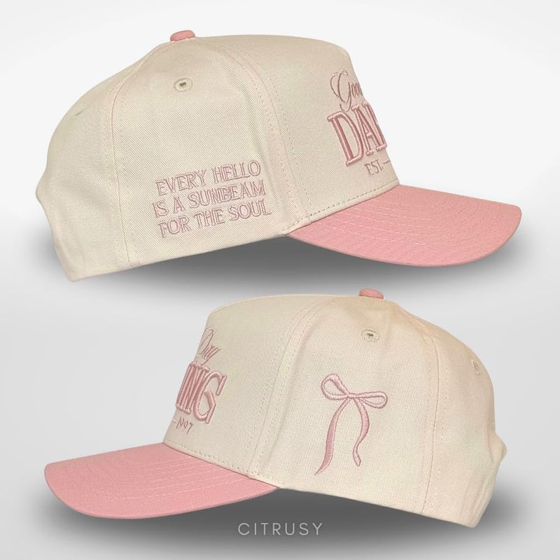 CITRUSY Vintage Fashion Trucker Hat | Women | Embroidered Western Trendy Baseball Caps | Country Cute Retro Hats for Cowgirls & Cowboys | Red Pink Cotton | Snapback Hat (Good Day Darling | Pink) - Image 3