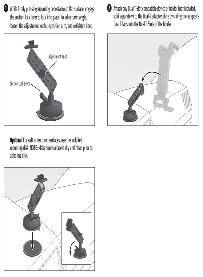 Arkon Sticky Suction Windshield or Dash Car Mounting Pedestal for Arkon Smartphone and Tablet Holders - Image 3