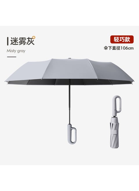 Automatic Folding Reverse Umbrella for Men UV Protection Forward Mist Grey
