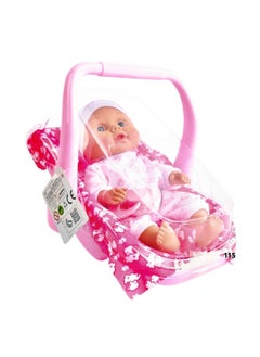 Rally Soft doll with stylish outfit, car seat, and pacifier necklace - perfect for girls  - Image 2