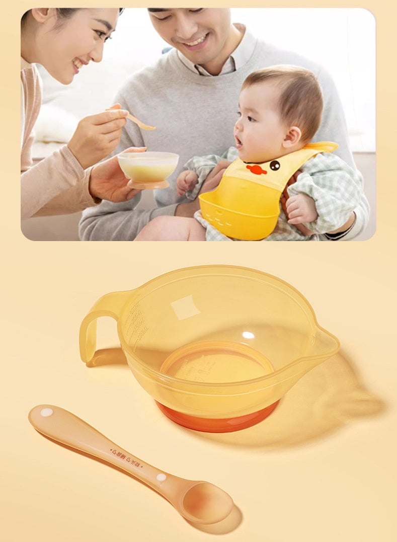 اعاره وعاء بلاستيكي للأطفال، وملعقة وزجاجة، ومجموعة ملاعق، أوعية غير قابلة للكسر للأطفال بفوهة مفتوحة، لوازم تغذية الأطفال الصغار، آمنة للاستخدام في الميكروويف وغسالة الأطباق، خالية من مادة BPA، أطباق عشاء للأطفال - Image 2