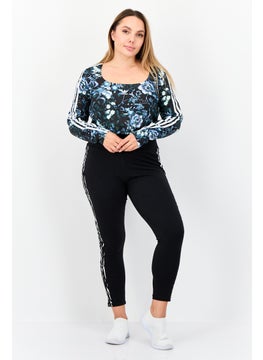 adidas Originals Women Sportswear Fit Long Sleeves Training Crop Top, Black  - Image 4