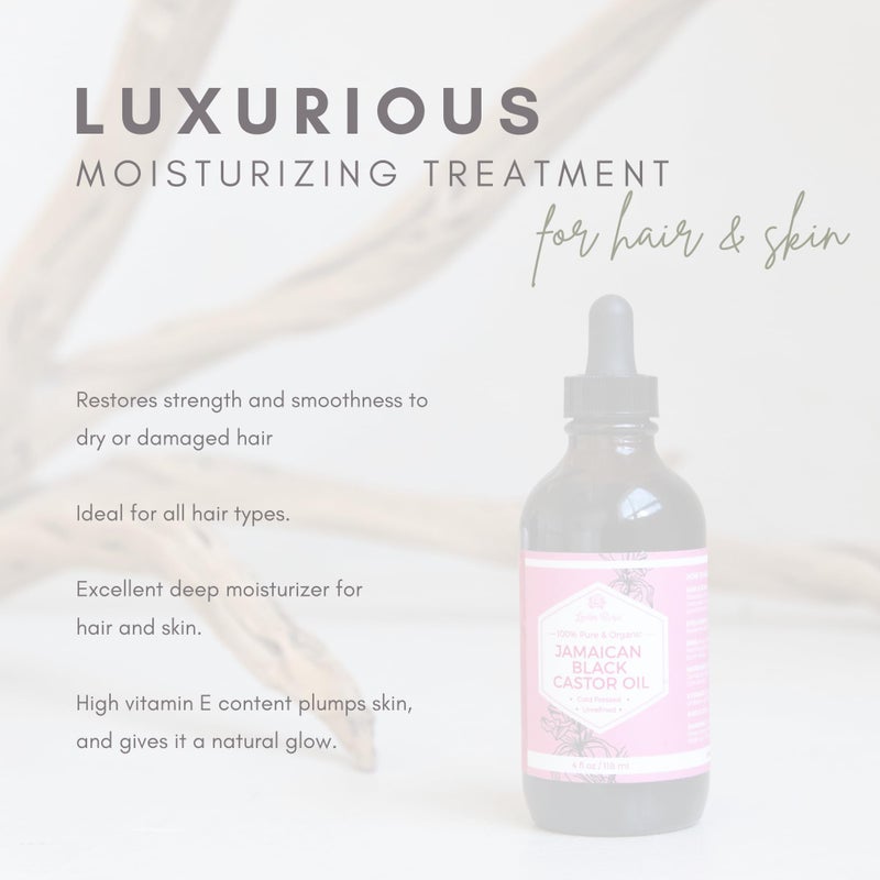 Leven Rose Jamaican Black Castor Seed Oil, Jamaican Black Castor Oil for Hair Growth, 100% Natural, Pure Organic Serum, Scalp Oil Treatment, Skin Soothing 4 oz - Image 3