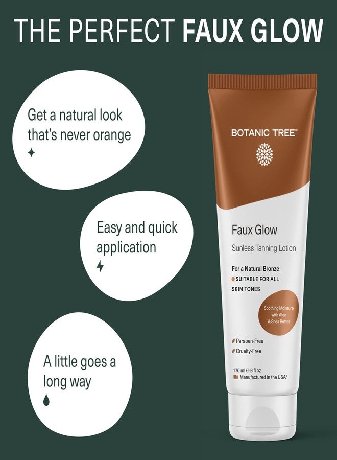 Botanic Tree مُستحضر تان ذاتي من شجرة النباتات - تان بدون شمس للحصول على لون برونزي طبيعي - لوشن تان عشبي للحصول على بشرة برونزية خالية من العيوب - مُستحضر تان فوري للوجه والجسم للبشرة الفاتحة والداكنة. - Image 2