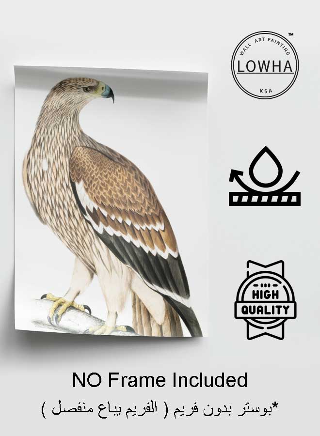 لوحة بوستر ديكور لوحة بدون فريم مع أربع قطع منفصلة من اللاصق ذو الوجهين تصميم صقر غرفة النوم غرفة المعيشة وديكور المكتب - Image 3