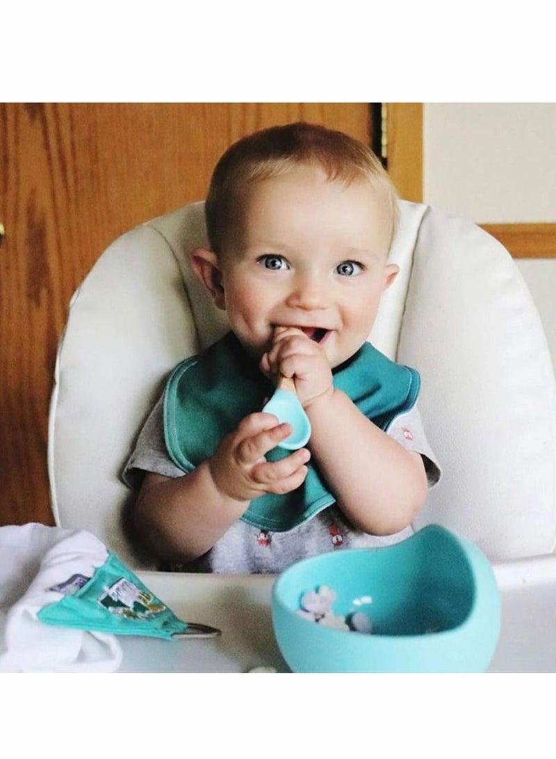 Excefore Baby Suction Bowl with Wooden Spoon, Stay Put Food Grade Silicone BPA Free Feeding Bowls Strong Dinner Storage for Weaning - Image 5