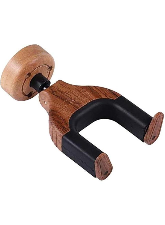 Beauenty Guitar Wall Mount Auto Lock Guitar Wall Hanger for Acoustic Guitar, Classical Guitar, Electric Guitar, Bass, Mandolin, Banjo (rose wood) - Image 1