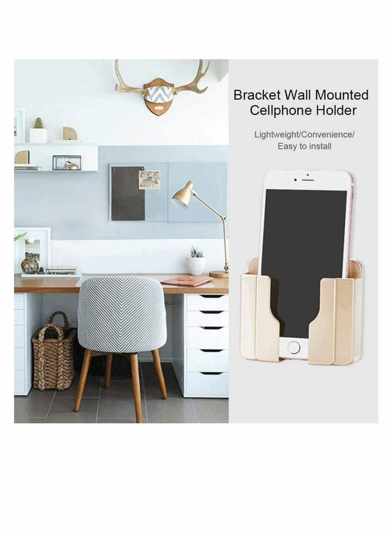 Y&D 2 Pieces Remote Control Storage Box, Wall-Mounted Mobile Phone Holder, ABS Organizer Box with Hook for Charging Stand, (2 Colors) - Image 4